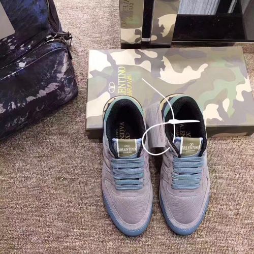 Valentino Studded Suede & Nylon Men and Women Sneakers-005