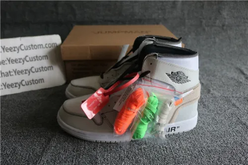Authentic Air Jordan 1 Off White New Color