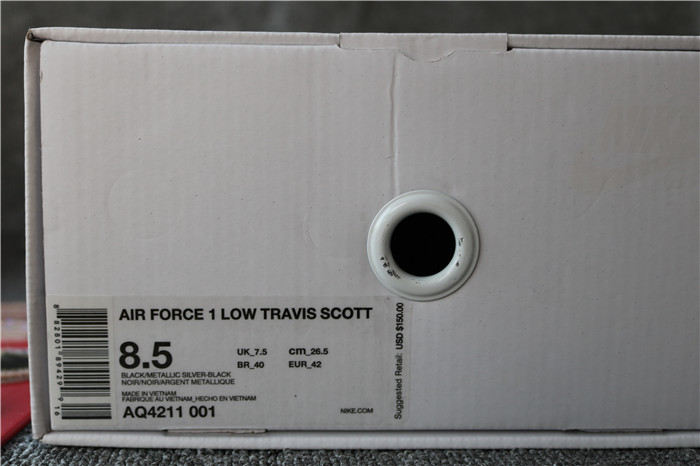 Authentic Nike Air Force 1 X Travis Scott Black