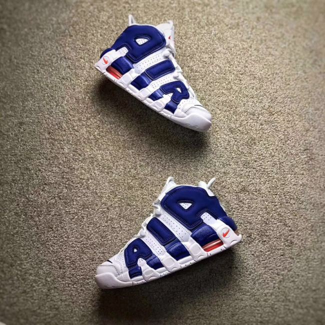 Authentic Nike Air More Uptempo White Navy Blue