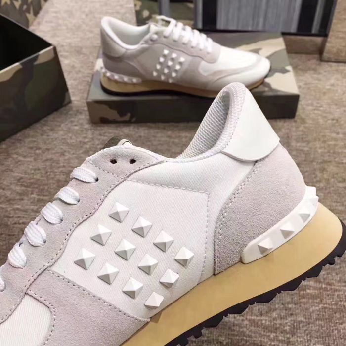 Valentino Studded Suede & Nylon Men and Women Sneakers-010