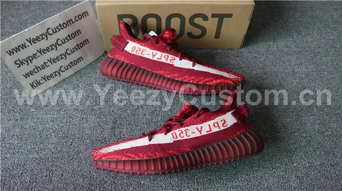 Authentic Adidas Yeezy 350 Boost V2 Red Custom