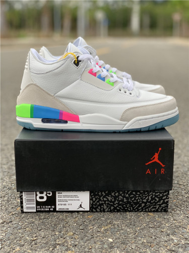 authentic Air Jordan 3 Quai 54 White