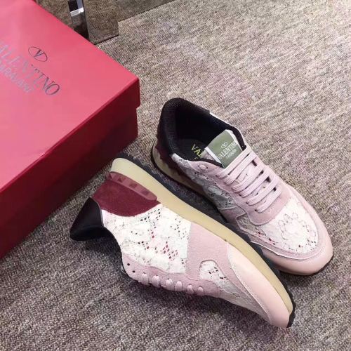 Valentino Rockstud Lace&Suede Women Sneakers-006