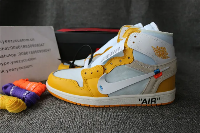 Authentic Off White X Jordan 1 Yellow