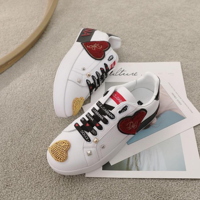 Dolce&Gabbana Studded Suede & Nylon Men and Women Sneakers-05