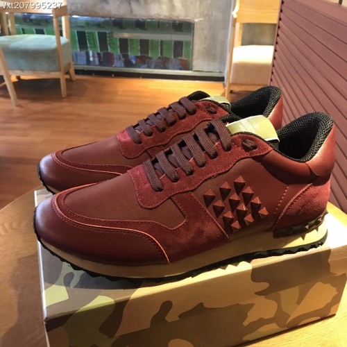 Valentino Studded Suede & Nylon Men and Women Sneakers-057