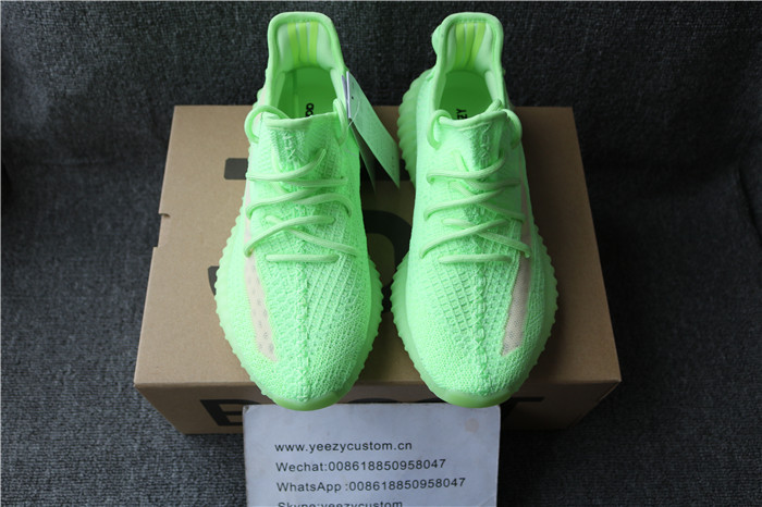 Authentic Adidas Yeezy Boost 350 V2 Glow IN The Dark Men Shoes