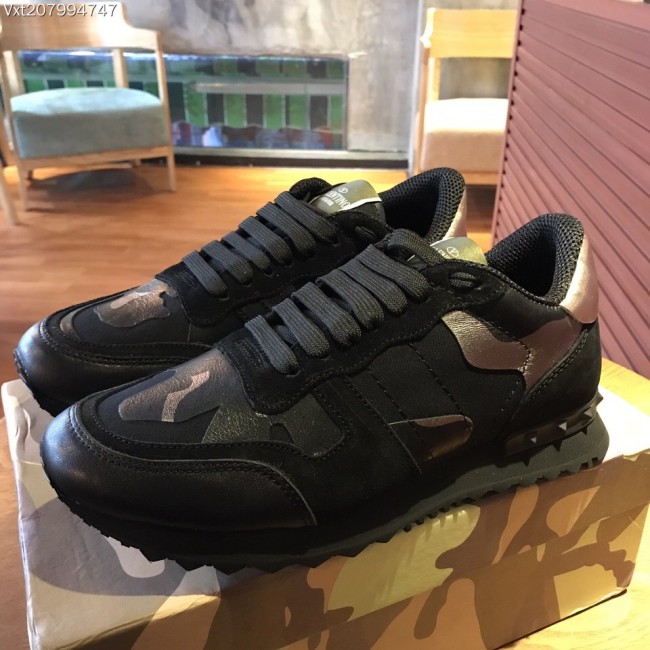 Valentino Studded Suede & Nylon Men and Women Sneakers-041