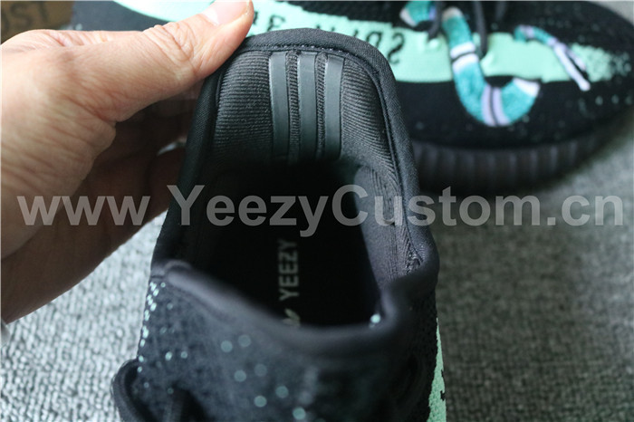 Authentic Adidas Yeezy Boost 350 V2 Black Green Snake Blue