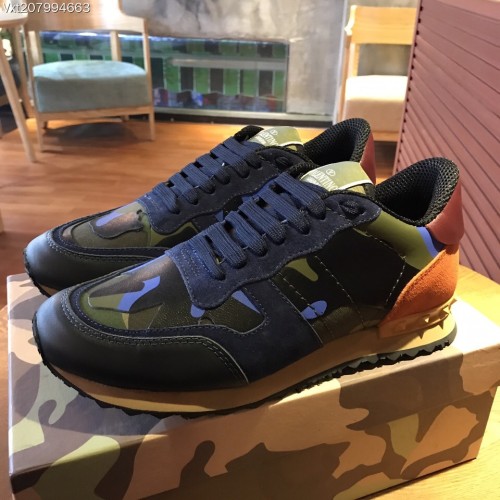 Valentino Studded Suede & Nylon Men and Women Sneakers-040