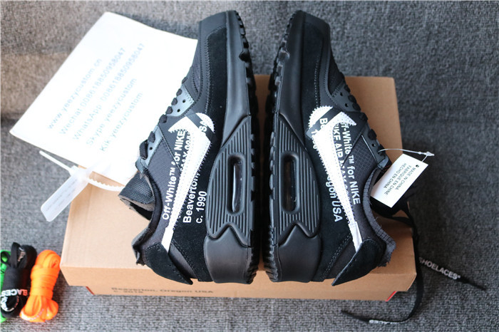 Authentic Nike Off White X Air Max 90 Black