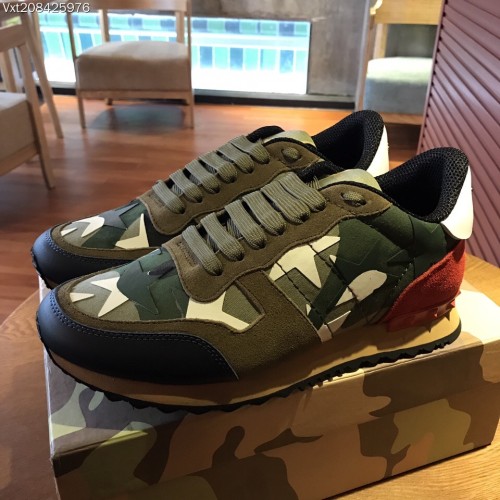 Valentino Studded Suede & Nylon Men and Women Sneakers-053