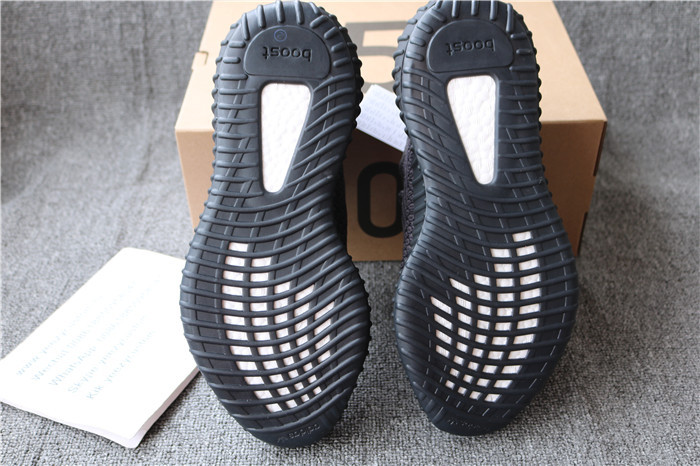 Authentic Adidas Yeezy 350 V2 Black Non Reflective Men Shoes