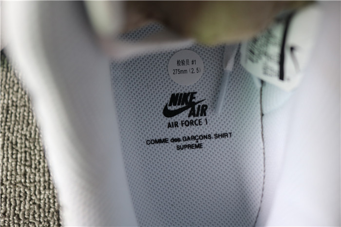 Supreme x COMME des GARÇONS SHIRT x Nike Air Force 1 Low Drop