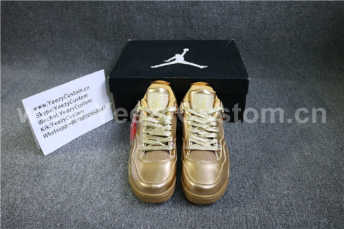 Authentic Air Jordan 4 Gold