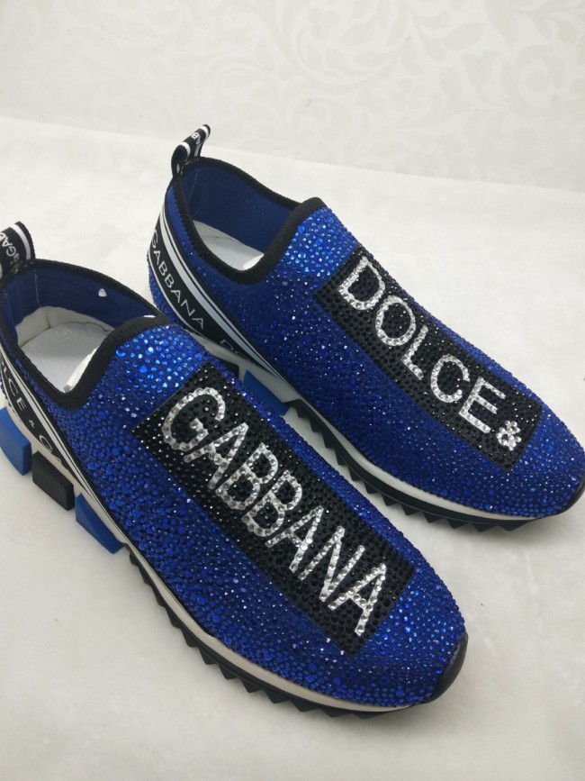 Dolce&Gabbana Studded Suede & Nylon Men and Women Sneakers-022
