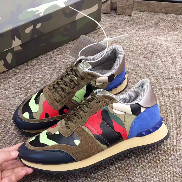 Valentino Studded Suede & Nylon Men and Women Sneakers-024