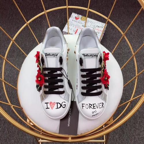 Dolce&Gabbana Studded Suede & Nylon Men and Women Sneakers-014