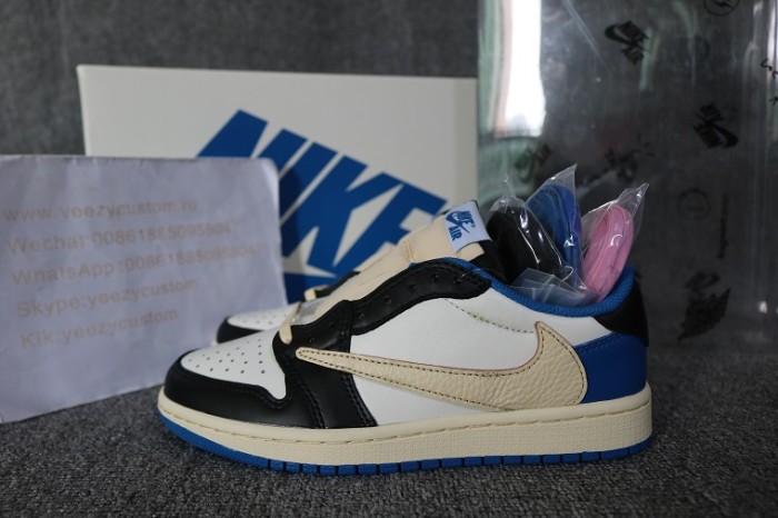 Authentic Travis Scott X Fragment X Air Jordan 1 Low OG