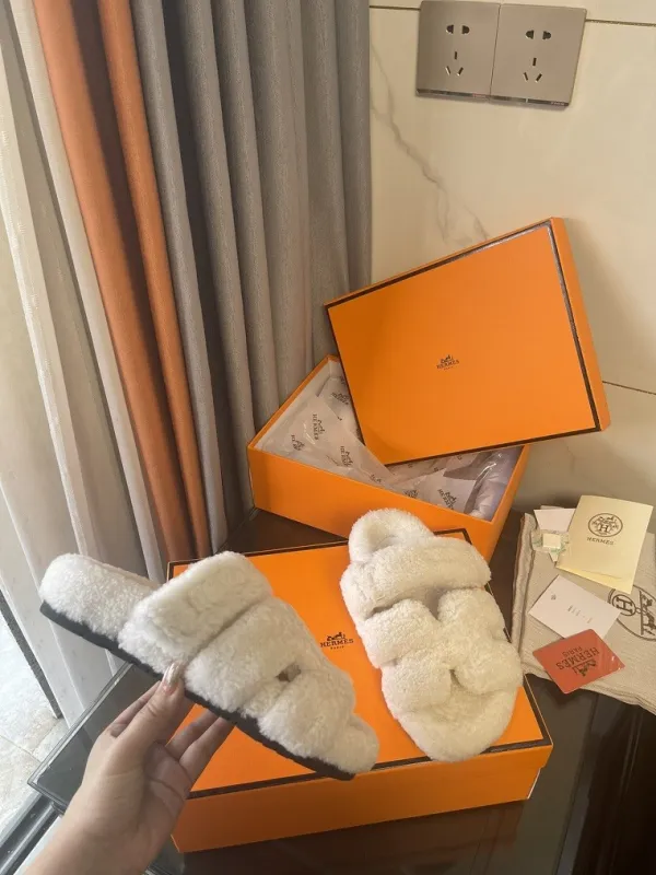 Hermes Hairy slippers 009 (2022)