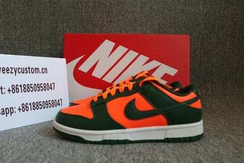 Authentic Nike SB Dunk Low Miami Hurricans