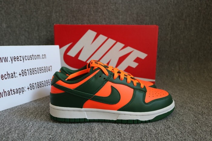 Authentic Nike SB Dunk Low Miami Hurricans