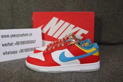 Authentic LeBron James X Nike Dunk Low Fruity Pebbles