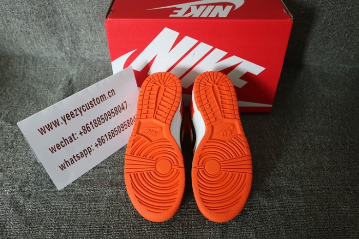 Authentic Nike Dunk Low White Orange Patent
