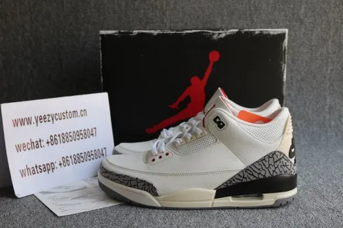 Authentic Air Jordan 3 Retro White Cement Reimagined
