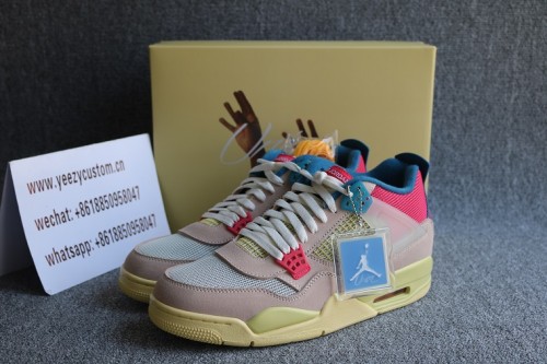 Authentic Union X Air Jordan 4 Guava Ice