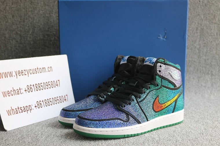 Air Jordan  1 Custom Made With All Diamond 