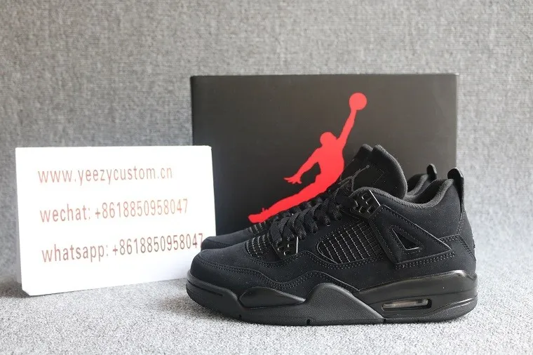 Authentic Air Jordan 4 Black Cat GS