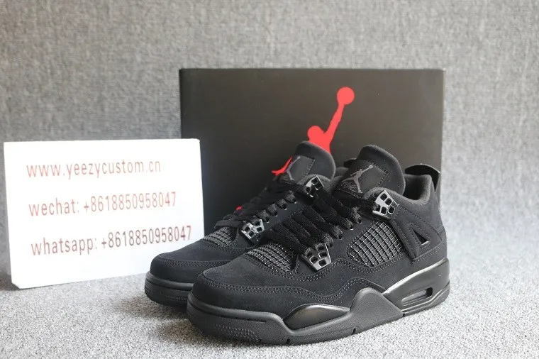Authentic Air Jordan 4 Black Cat GS
