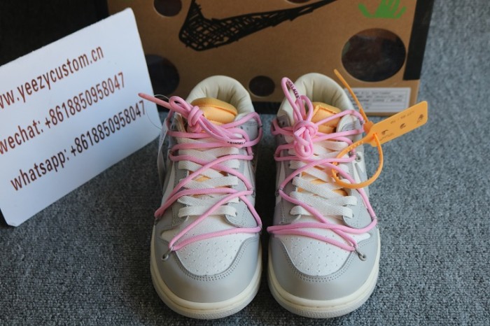 Authentic Nike dunk low x off white the 50 lot 9