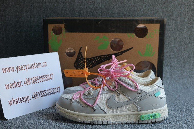 Authentic Nike dunk low x off white the 50 lot 9