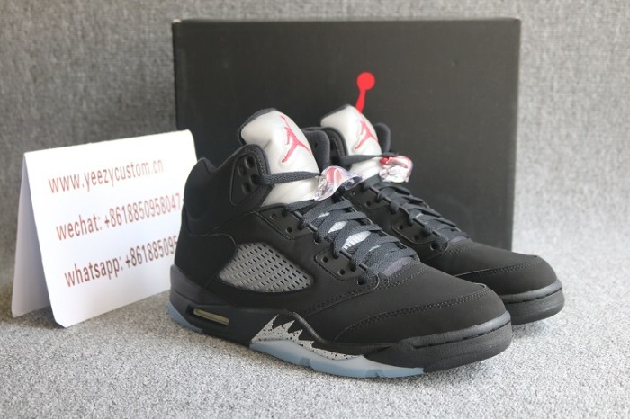 Authentic Air Jordan 5 Retro Black Metallic