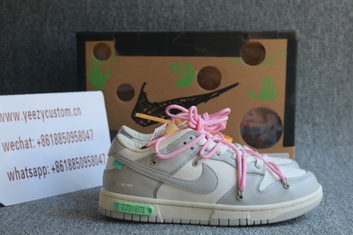 Authentic Nike dunk low x off white the 50 lot 9