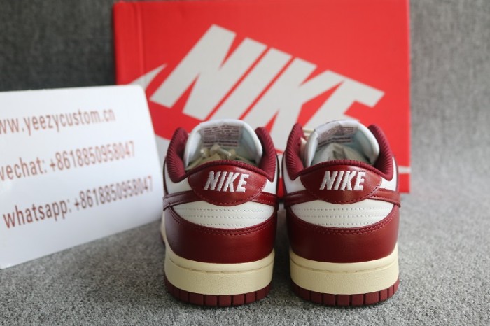Authentic Nike Dunk Low PRM Team Red