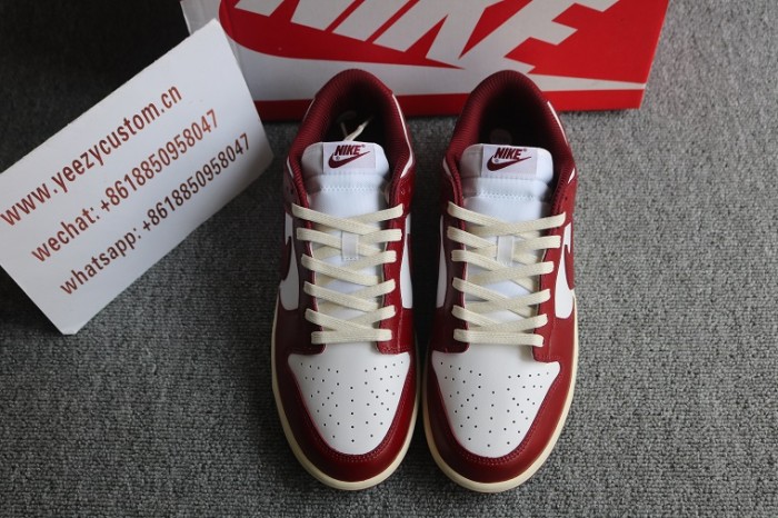 Authentic Nike Dunk Low PRM Team Red