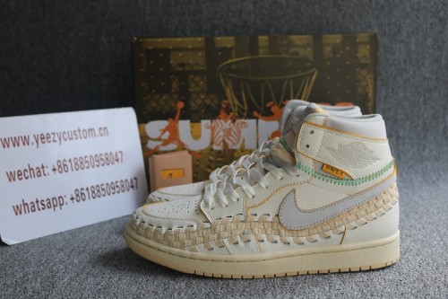 Authentic Union X Air Jordan 1 High OG Woven Sail