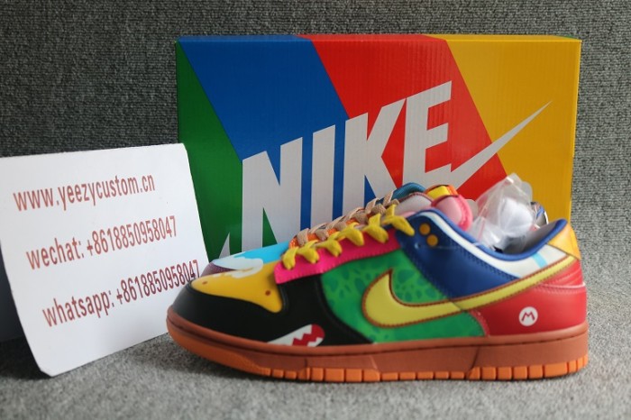Authentic Nike Dunk Low What The Super Mario 