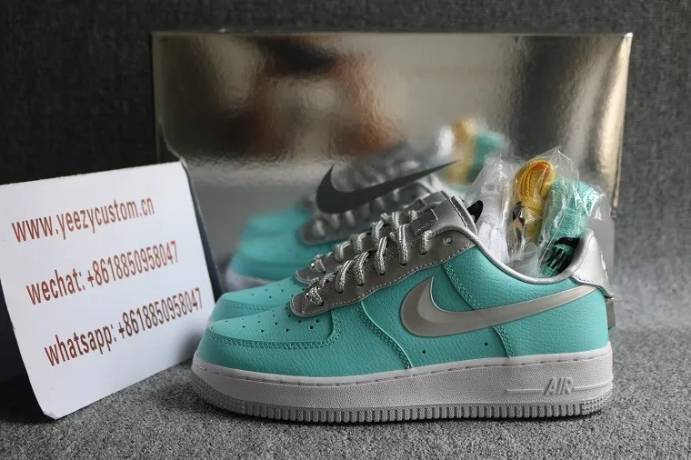 Authentic Tiffany X Nike Air Force 1 1837 Silver