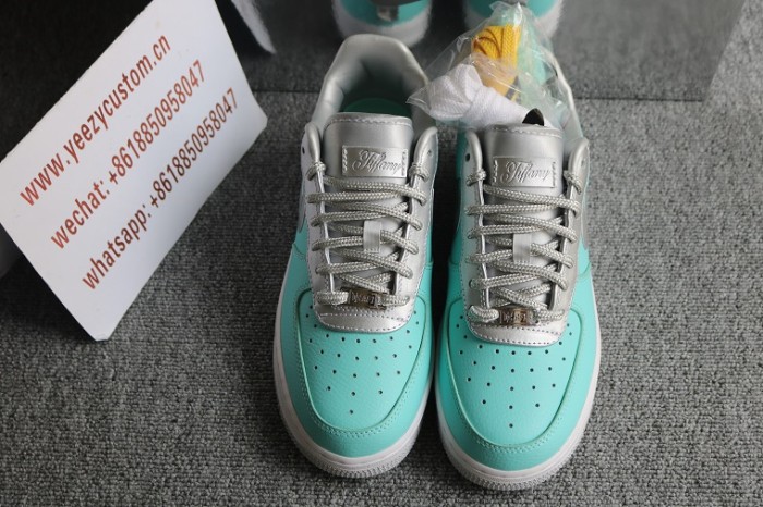 Authentic Tiffany X Nike Air Force 1 1837 Silver