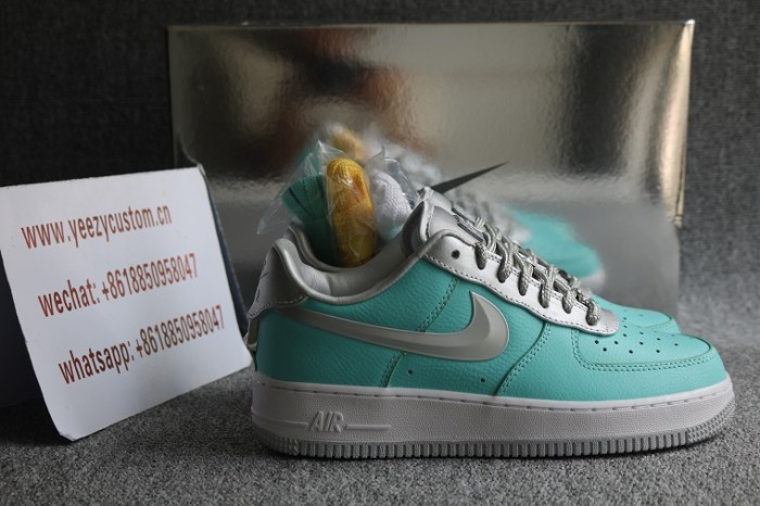 Authentic Tiffany X Nike Air Force 1 1837 Silver