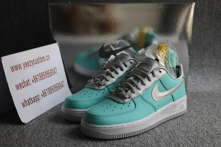 Authentic Tiffany X Nike Air Force 1 1837 Silver