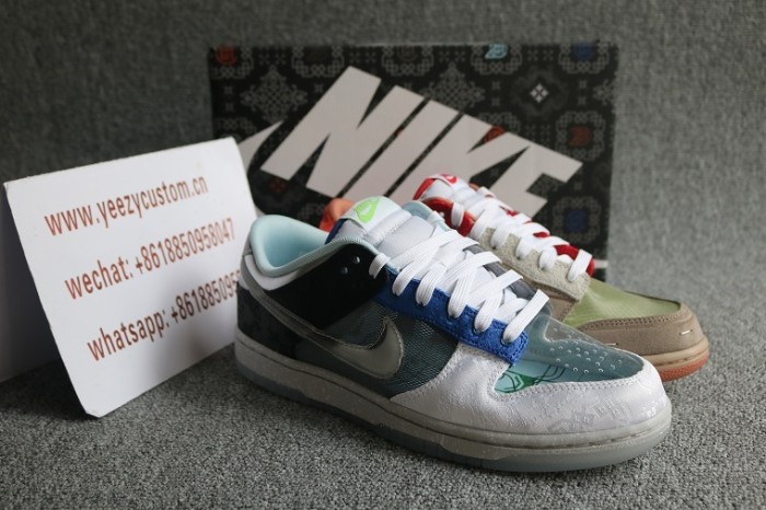 Authentic Clot X Nike Dunk Low What The