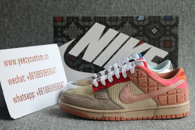 Authentic Clot X Nike Dunk Low What The