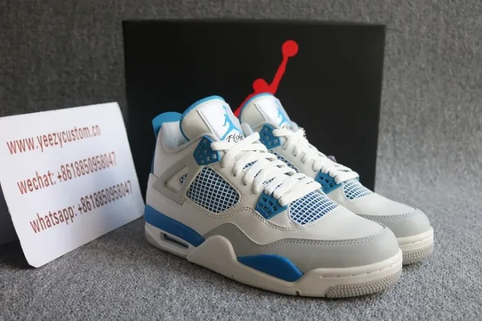 Authentic Air Jordan 4 Military Blue
