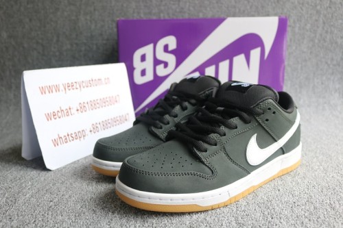 Authentic Nike Dunk Low Black Gum Rubber 